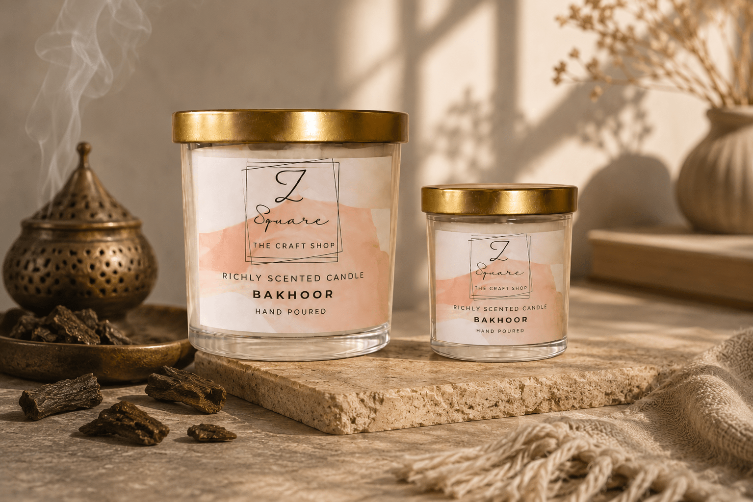 Bakhoor Scented Candle – Small, Medium & Large | ZSC – Z Square