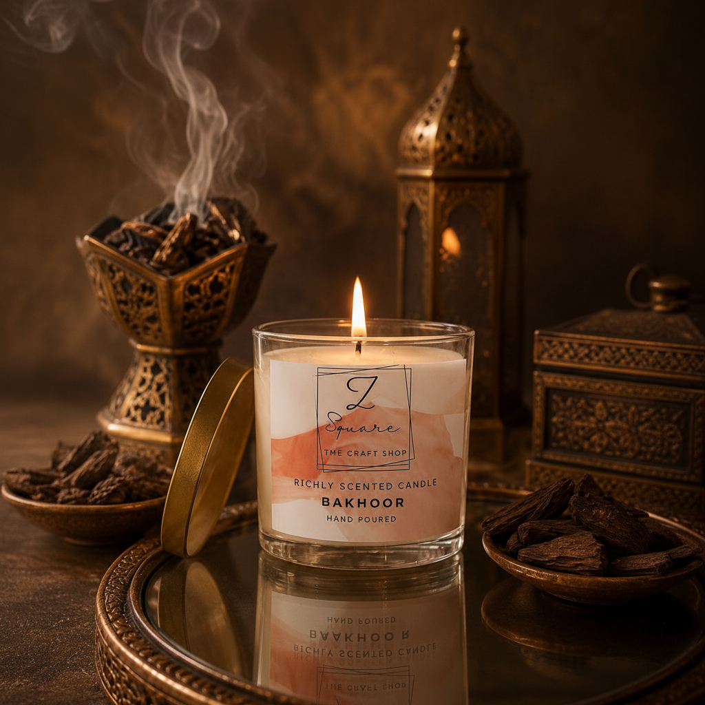 Bakhoor candle styled with oud and brass – ZSC