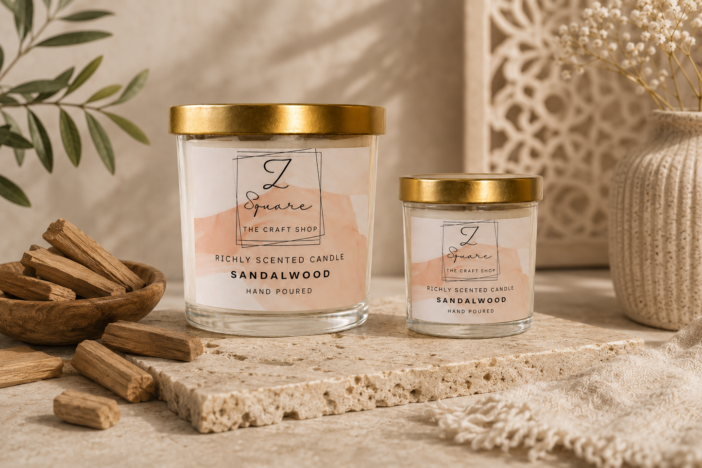 Sandalwood Scented Candle | ZSC